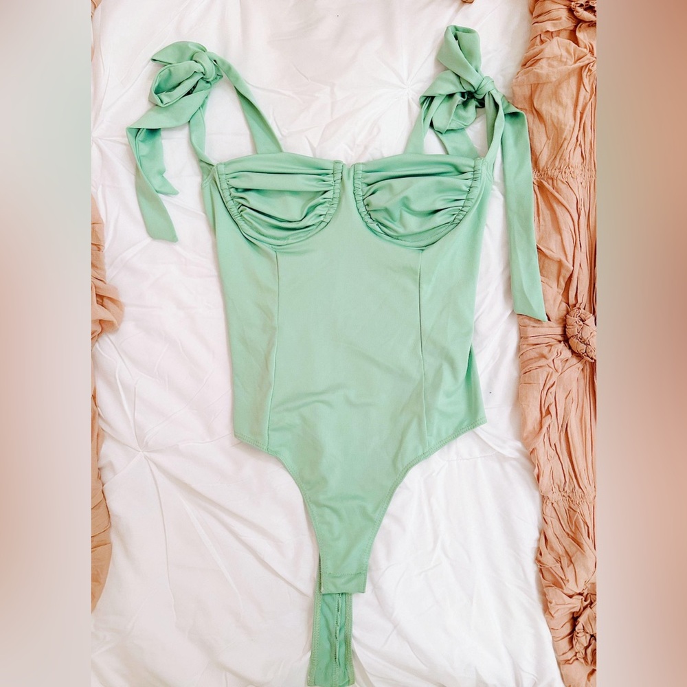 American threads Hamptons bustier tie bodysuit
